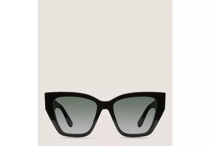 CRYSTAL CAT-EYE SUNGLASSES 