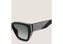 CRYSTAL CAT-EYE SUNGLASSES 