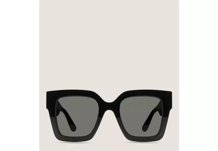 TWO-TONE OVERSIZED SQUARE SUNGLASSES