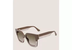 TWO-TONE OVERSIZED SQUARE SUNGLASSES