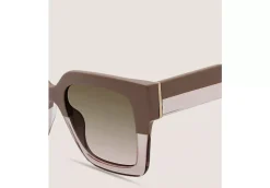 TWO-TONE OVERSIZED SQUARE SUNGLASSES